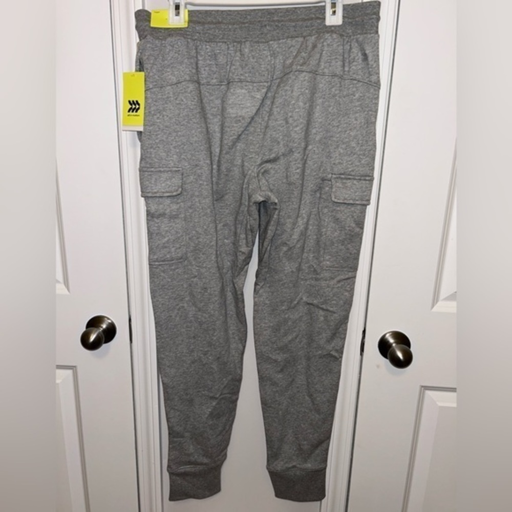 NWT all in motion Mens Grey CARGO Sweatpant drawstring Joggers‎ size Medium - Picture 6 of 11